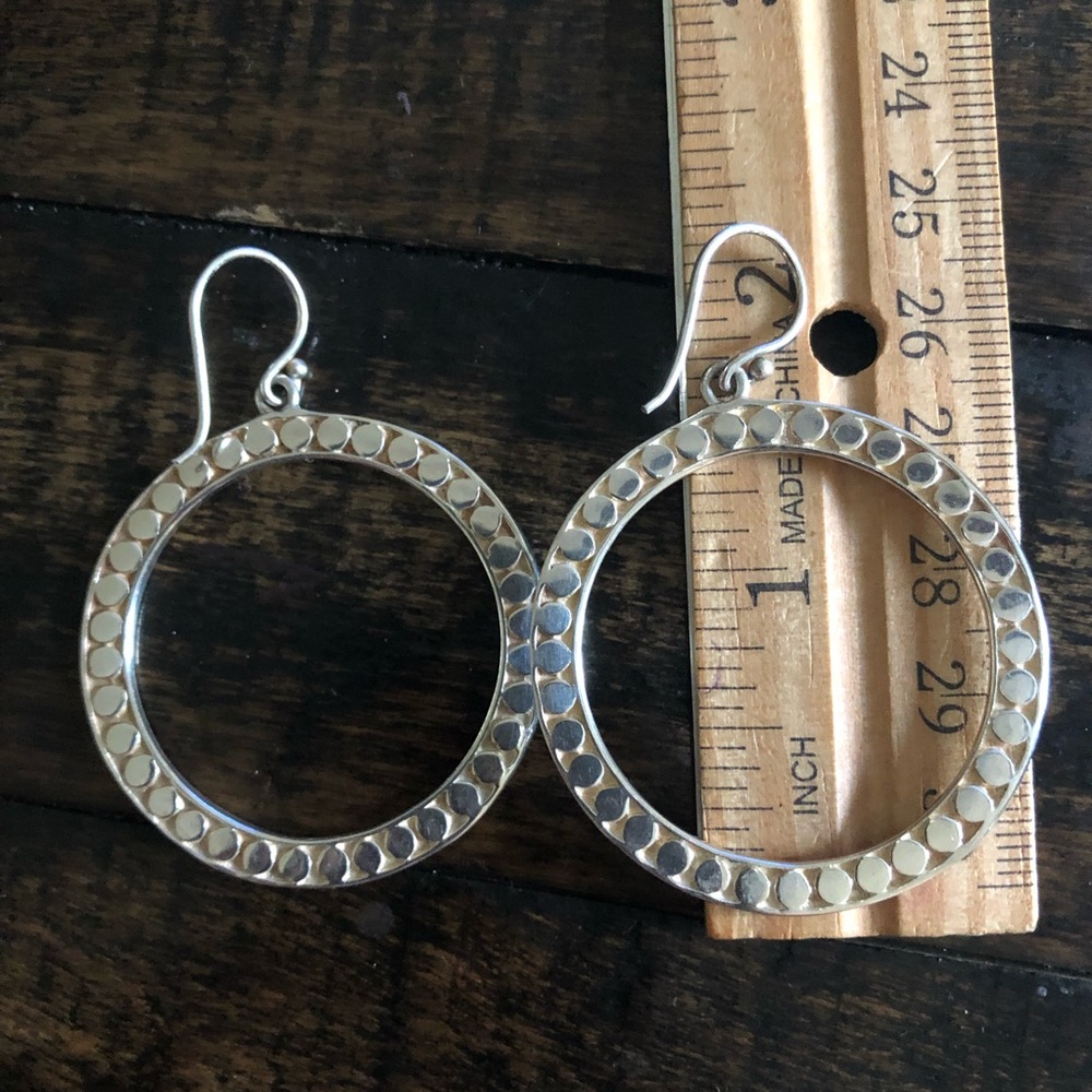 Round Drop Earrings - Picture 2 of 3